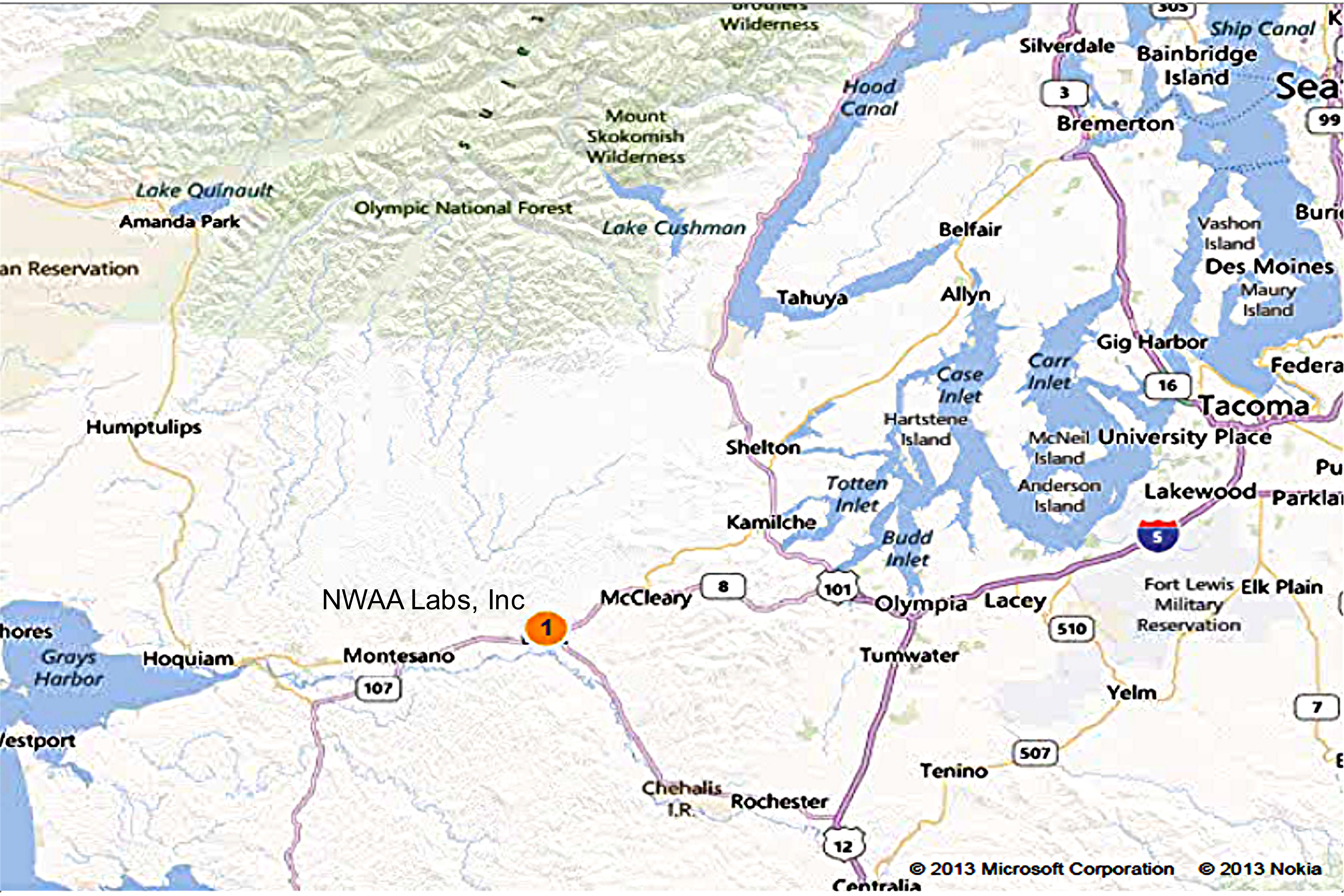 Location Map of NWAA Labs, Inc 